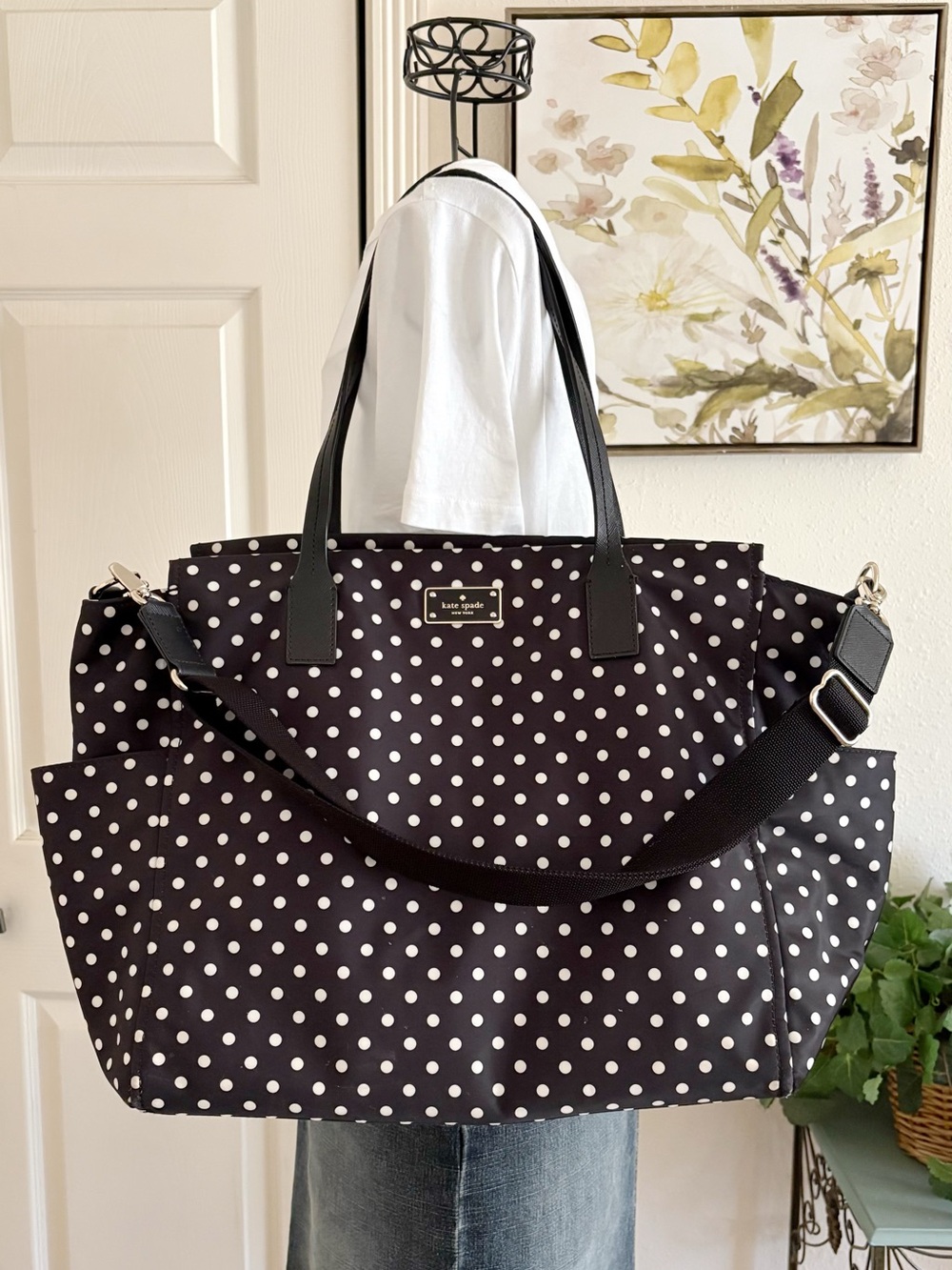 kate spade Black & White Polka Dot Tote